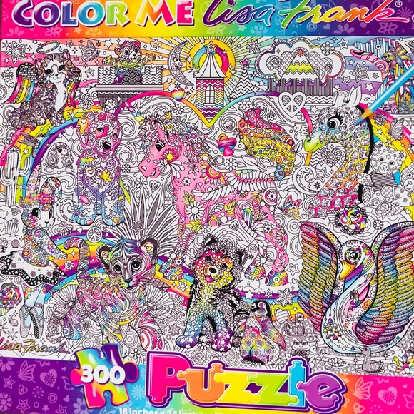 Lisa Frank | Toys | New Lisa Frank Color Me 30 Puzzle Unicorn Rainbow ...